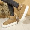 Fashion Waterproof Soft Plush Ankle Boots Women Winter Thick Sole Non-Slip Snow Boots Woman Down Comfort Keep Warm Cotton Padded Shoes88