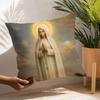 Christian Virgin Mary Cross Pillow Case Plush Fabric Soft Pillowcase Double Sided Print Cushion Cover Household Gifts