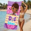 Customizable personalized beach towels Doc McStuffins themed designs.Suitable for the beach, yoga, sports;ideal as beach accessories