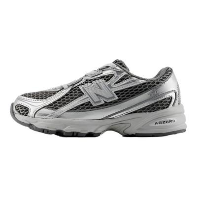 Nb 740 Sapatos Casuais Confortáveis Versáteis de Cano Baixo Tênis Infantil Cinza Prateado PZ740MG