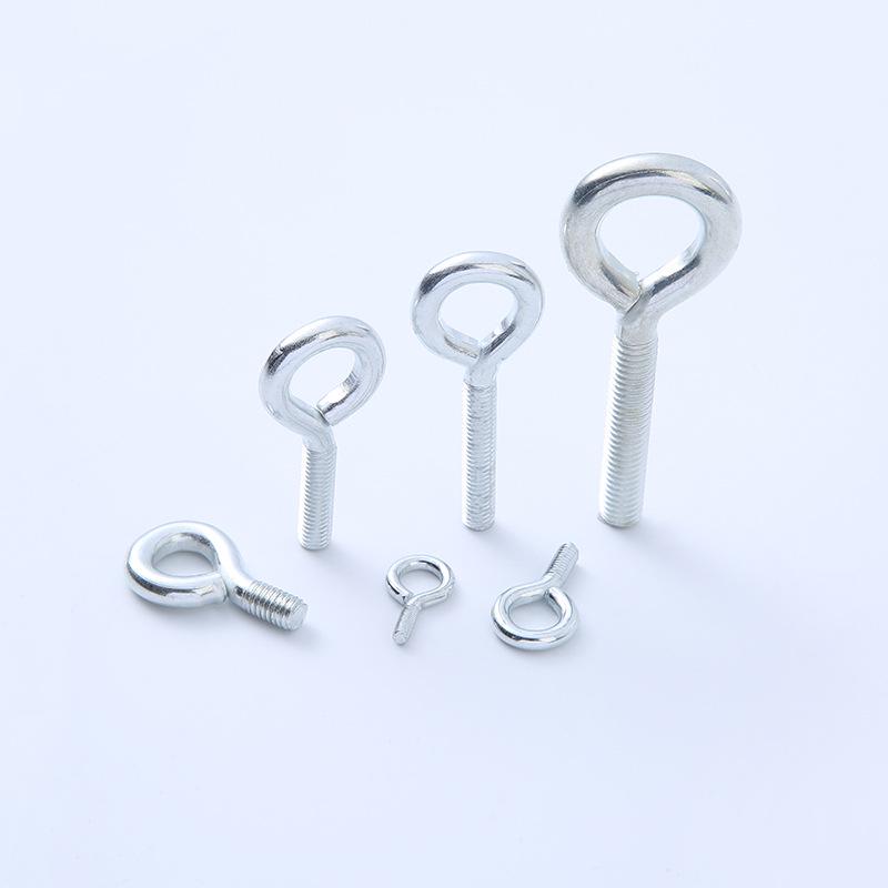 Galvanized Iron Eye Bolt Hook Ring, Hand-Tightened, Available In M3-M8 Sizes