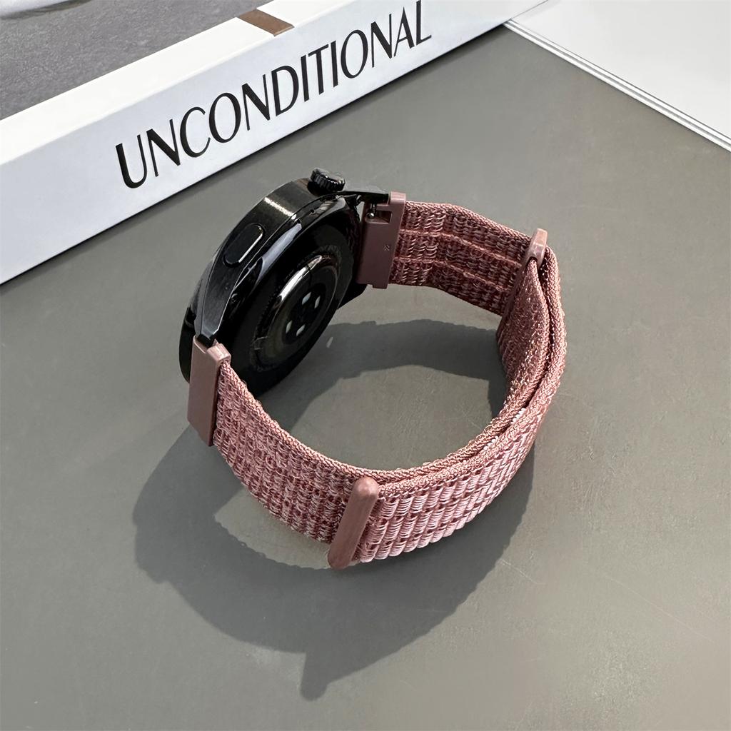 18mm 20mm 22mm Nylon Strap for Samsung Galaxy Watch 7 6 5 4 Classic 5Pro Active Silicone Band for Huawei Watch 5 GT5 Pro 46mm