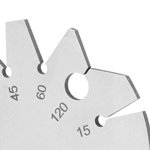 Stainless Steel Round Angle Gauge, 15 to 120 Degrees, Portable with Storage Case, Suitable for Woodworking Knives, Gauge Tools, Chisels, Planers