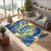 Leeds United Voetbal Print Kristalfluweel Tapijt, Comfortabel Waterabsorberend Antislip Binnen Vloerkleed
