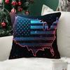 American Pillow Cover Soft Decorative Throw Pillow Case Xcm Couch Home Decor for Living Room Sofa Party Gift