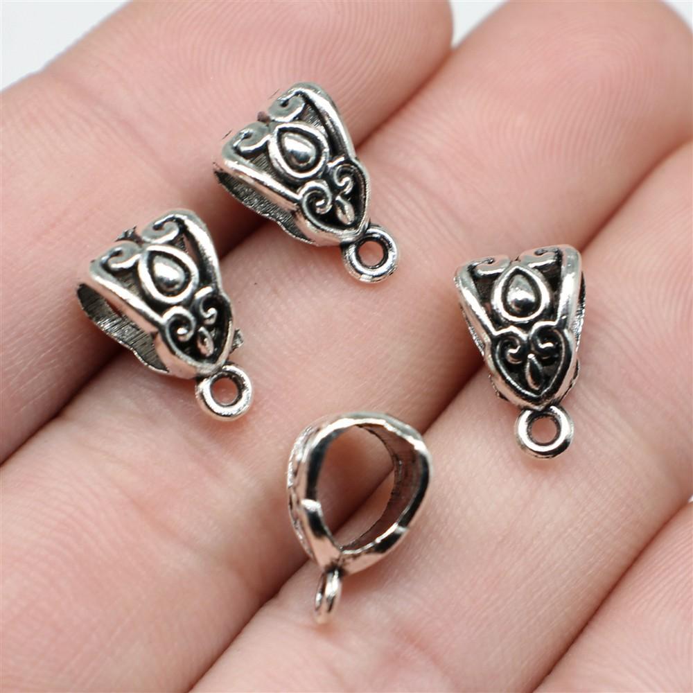 20pcs Triangle Hanging Buckle Beads Bails Connectors For DIY Jewelry Making Jewelry Findings Jewelry Accessories