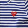 Comme Des Gar Ons Long Sleeve T shirT Red hearT sTripe Ax T164 051