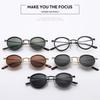 Men's Classic Retro Round-Frame Sunglasses Business-Style Unisex Luxury Metal-Frame Eyewear Fashionable UV400 Sunglasses