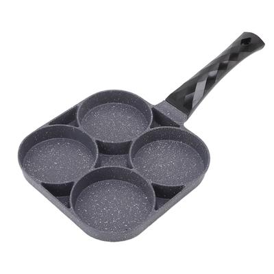 Frigideira de 4 Furos Antiaderente Resistente ao Calor Panela para Omelete para Panquecas Hambúrgueres Acessório de Cozinha para
