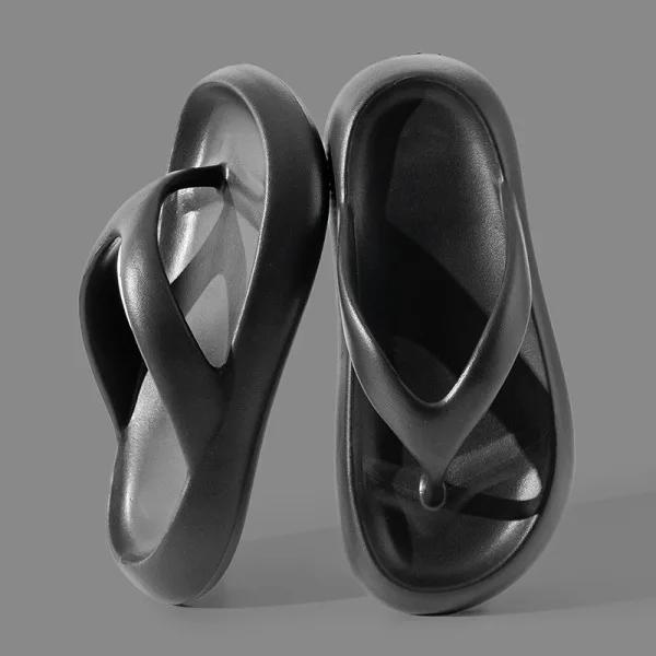 2025 Summer New! Women's Thick Sole Flip Flops - Memory Foam Stylish Thong Sandals for Beach Outdoor Fashion Wear