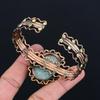 Amazonite 999 Copper Wire Wrapped Bracelet, Top Quality Gemstone Bracelet, Adjustable Bracelet Handmade Jewelry, Anniversary Gift