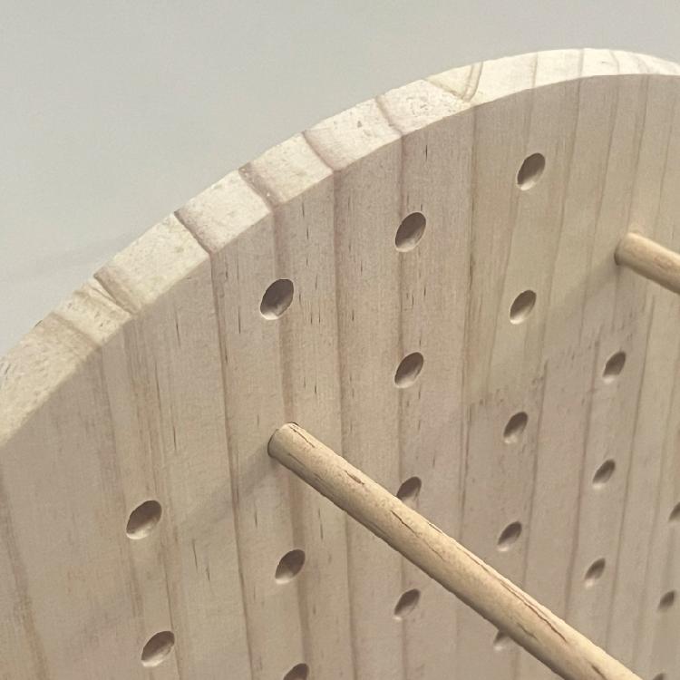 Double Sided Wood Jewelry Display Stand Stylish Wood Display Rack Table Organization Stand For Earrings And Small Items