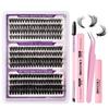 30D100D Dense Single Cluster False Eyelash Set 10-16Mm Curled Diy Segmented Eyelashes