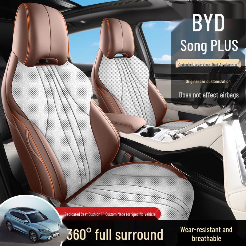 All-Season Full Surround Seat Cover for BYD Song Plus/DMI Five-Seater Car Cushion