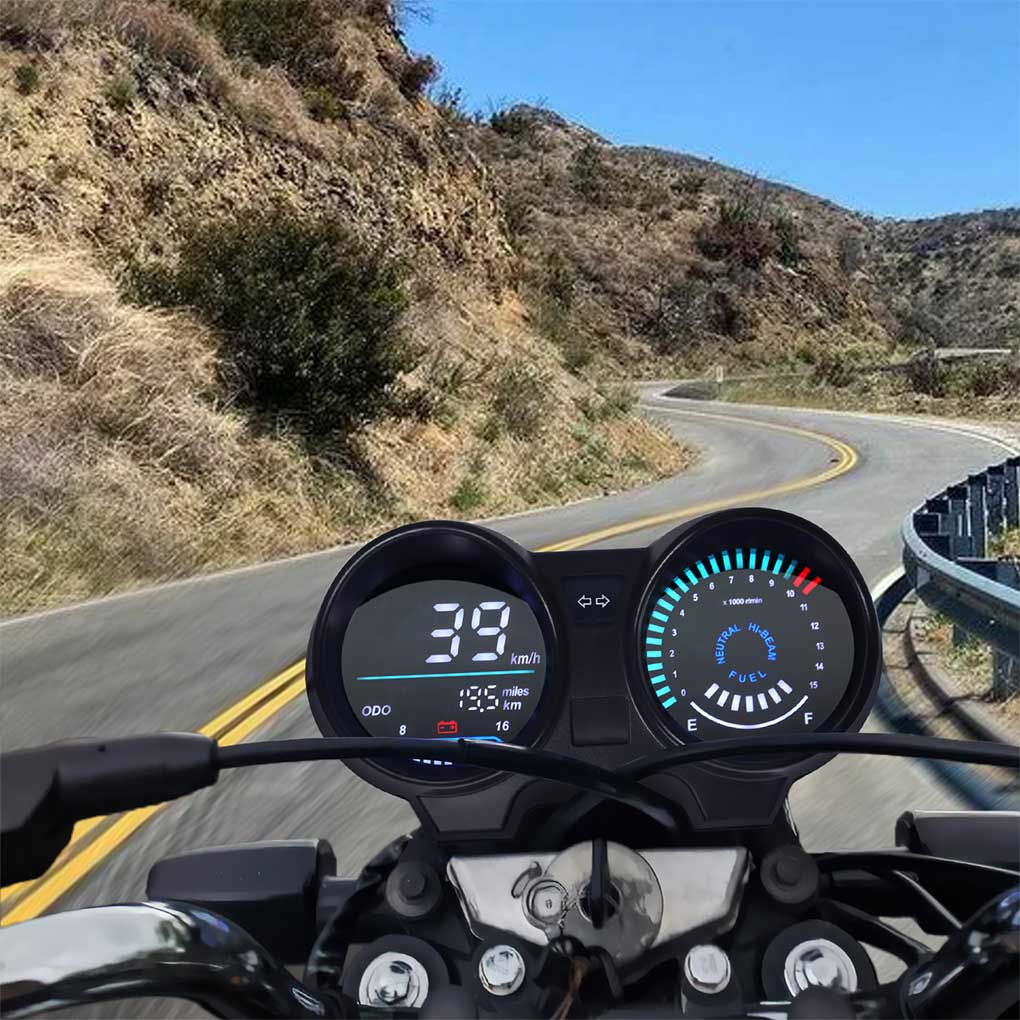 Speedometer Digital Dashboard RPM Meter Gauge Universal Motorcycle Fuel Gauges Motorbike Meter Easy Installation