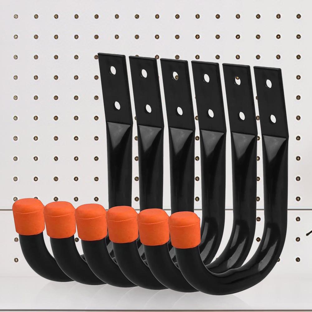 6 Pack Garage Hook Heavy Duty Wall Mount Hook Hanging Garage Hanger for Hanging Bike Ladder Garden Tool