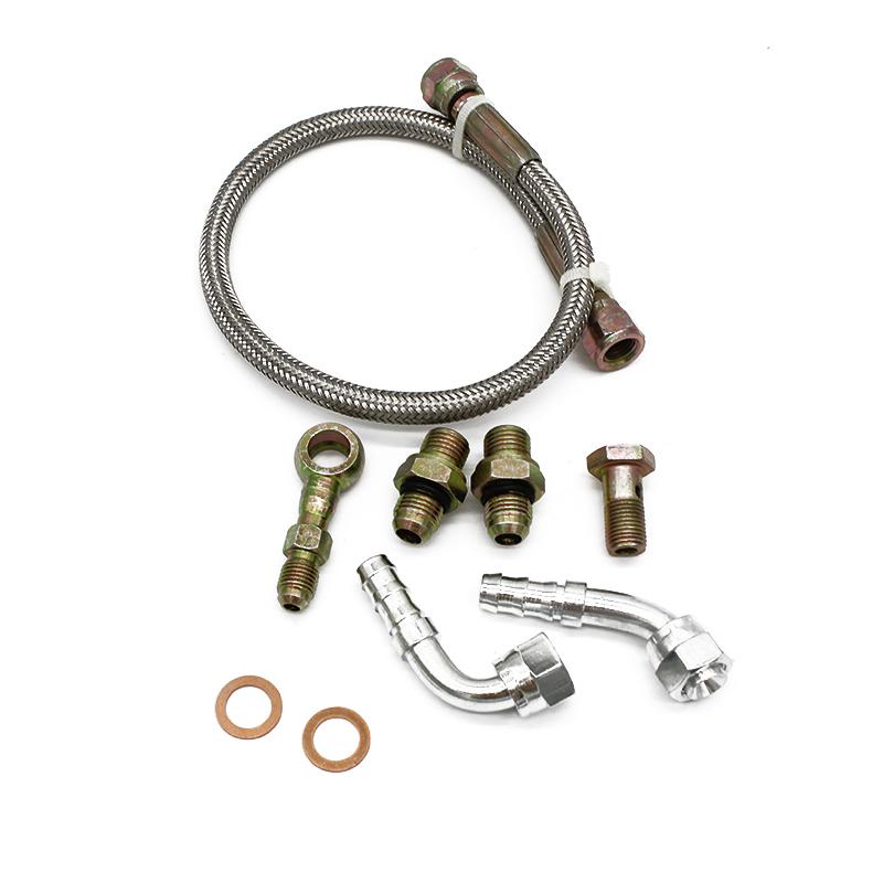 Oil and water Feed Line Drain Fitting Flange Kit on the Turbocharger T25 T28 T25/T28 G28 GT25 GT28 Series
