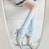 Sunscreen Leg Cover Women'S Spring And Summer Anti-Hook Silk Thin Concealer Skin Socks Strap Bow Ribbon Medium Tube Socks Calf Cover