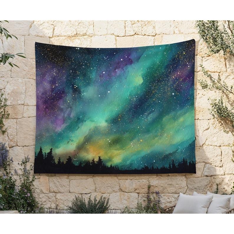 Aurora Forest tapestry 75x100 чёрный