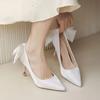 2026  Elegant Women Bride Wedding High Heel Shoes Fashion Sexy  Ladies Dress Loafers Party Performance Women Pointed-toe Shoes