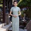 Yellow Modern Chinese-Inspired Midi Qipao Dress Women 2026 Stylish Everyday Wear