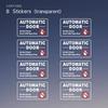 8 Pieces Automatic Door Driver Will Open Door Stickers for Cars, Transparent,3.5inx2in