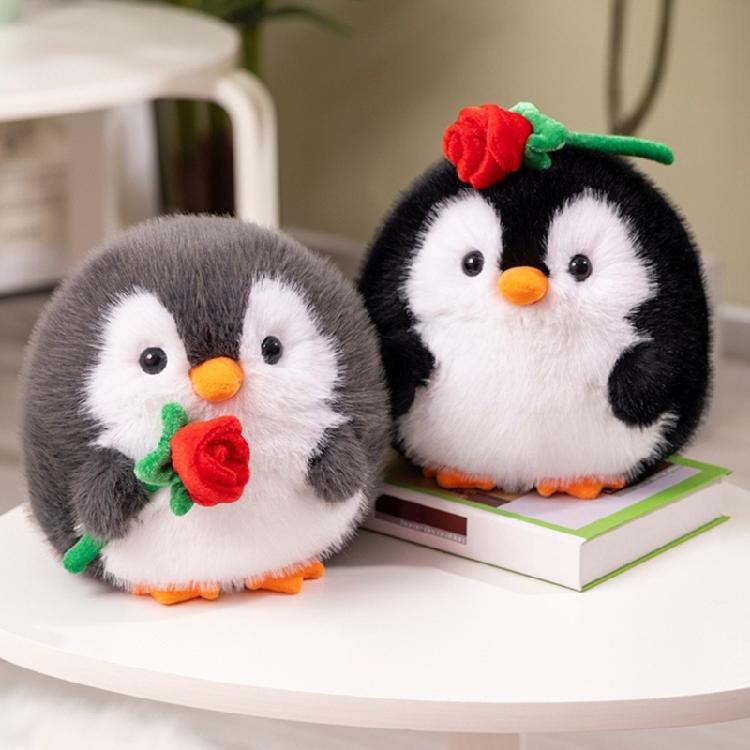 Soothing Penguins Plush Dolls Animal Large Penguins Toy Furry Stuffed Toy Cuddle Toy for Birthday Christmas Gifts