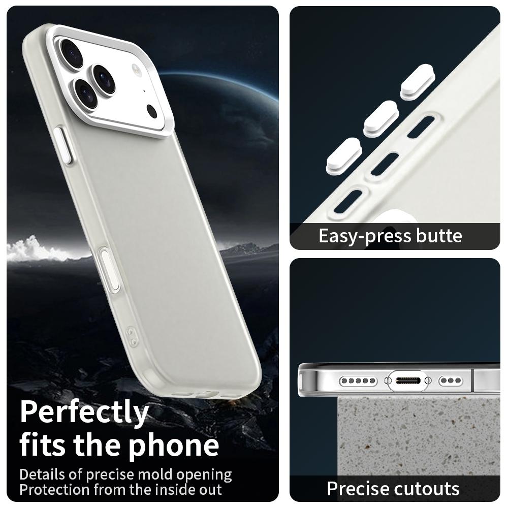 For iPhone 17 Pro Case PC+TPU+PET Matte Anti-Drop Phone Back Cover