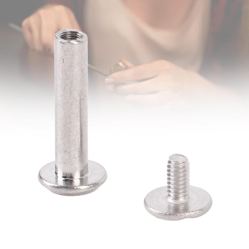 100 Sets Rivets M2 Stainless Steel Multifunctional Hex Nut Flat Round Head Screw Rivets for Fence