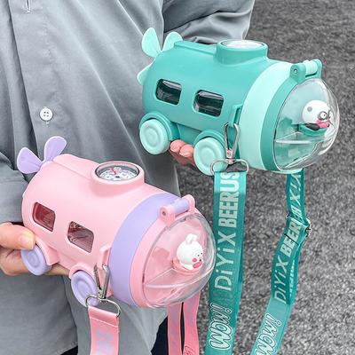 Baby Bus Water Cup, Special Material for Children To Go To School, Straw Cup, Cute Kindergarten Kettle