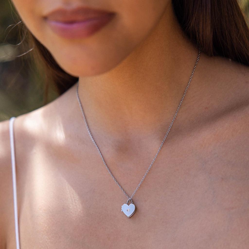 Valentine'S Day Stacked Love Box Pendant Necklace Three-Dimensional Open And Close Peach Heart Pendant Collarbone Chain