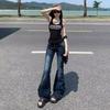 Spicy Girl Retro Flare Jeans: Women's Stretch Slimming Bell-Bottoms