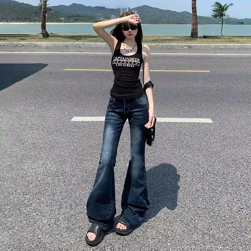 Spicy Girl Retro Flare Jeans: Women's Stretch Slimming Bell-Bottoms