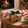 Festive Keychain Accessory Christmas Santa Tree Snowman Keychain Golden Plated Zinc Alloy Pendant Handbags Decorative with Lobster Clasp Holiday