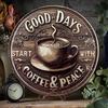 Round Wall Art Sign Retro Style Metal Welcome Sign Rustic Wall Sign for Front Door Bedroom Bathroom Bar Decoration