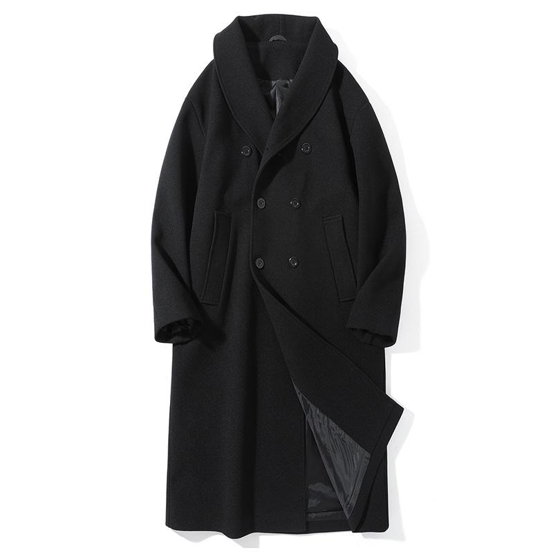 Men's Double Breasted Trench Coat Oversized Casual Windbreaker Lapel Long Jackets With Pocket Overcoat Lapel Long Jacket Winter Warm Overcoat for Men