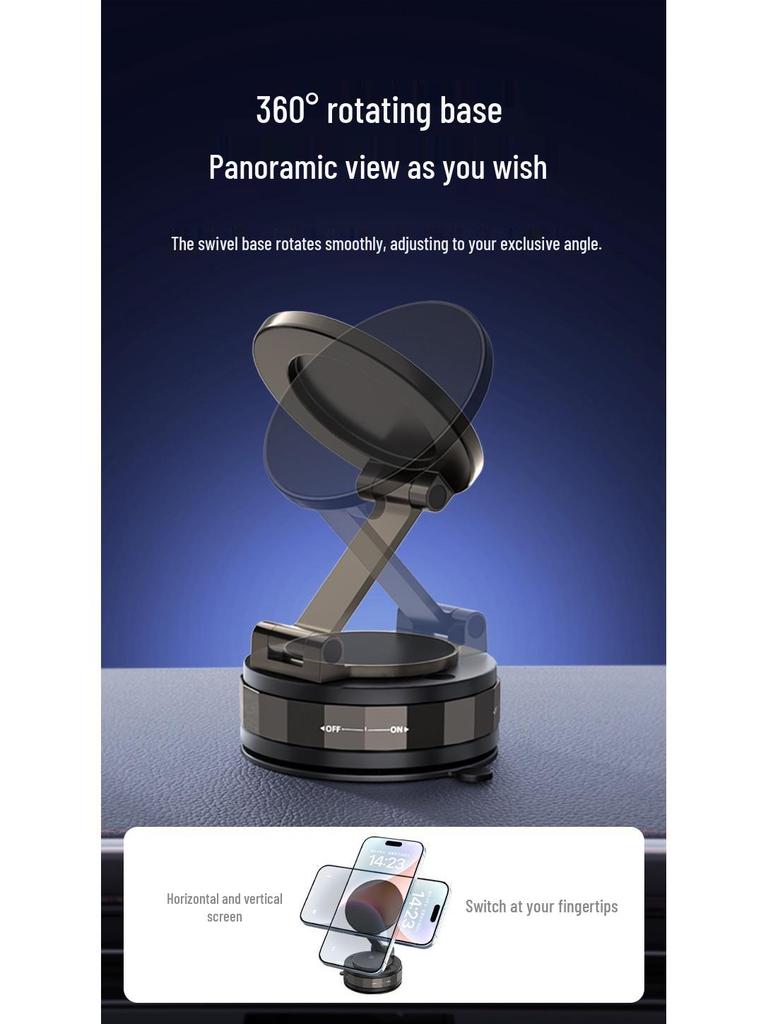 Vacuum Suction Magnetic Rotating Car Phone Holder