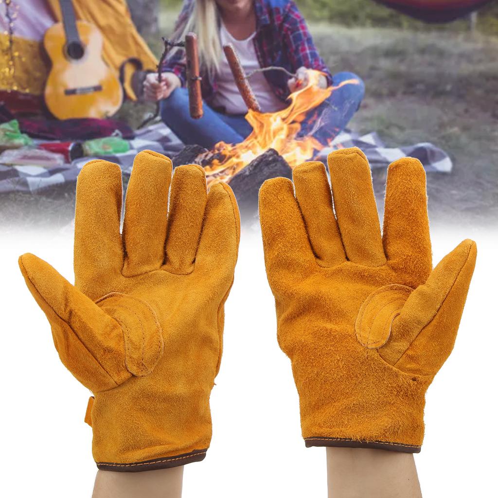 1 Pair of Heat Resistant Gloves  proof Flame Retardant Non Scalding for BBQ Grill Short