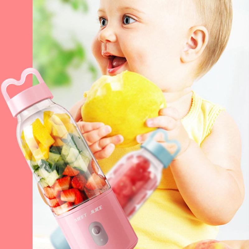 Buy Meet Juice 500Ml 4 Blade Portable Usb Rechargeable Juice Cup