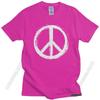 Vintage Peace Sign T Shirt  Short Sleeve Casual Uniform Tee Tops 100% Cotton Urban Tshirt Slim Fit T-Shirt Merch