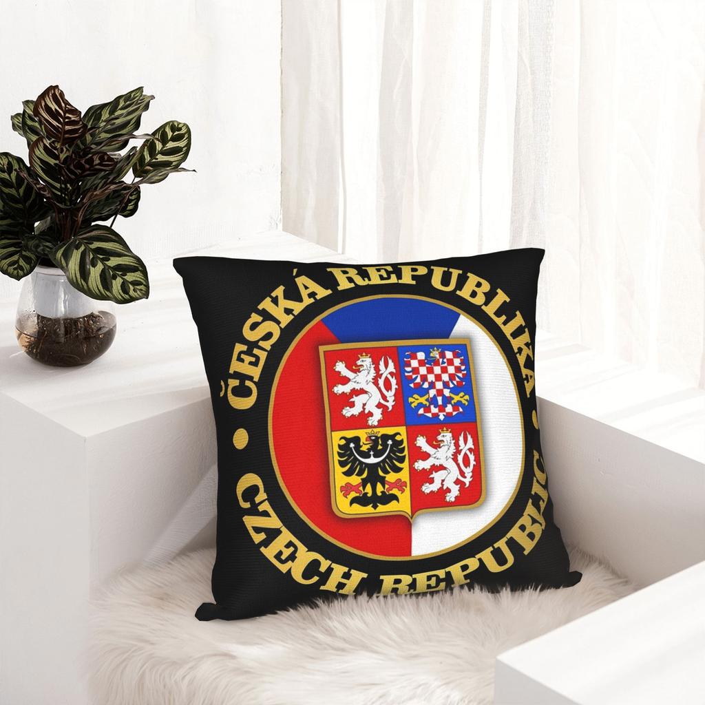 Czech Republic Coat Of Arms Pillow Cover Merch Soft Cushion Cover Decoration Pillow Case Cover Home Multiple Sizes