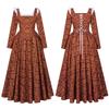 Renaissance Long Dress With Comfortable Linen Fabric For European Fantasy Costume Shows For Adults