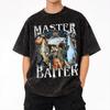 Harajuku Washed Shirts Master Baiter Funny Fishing  Merch Novelty T Shirt Oversize  Streetwear Cotton Summer Tees