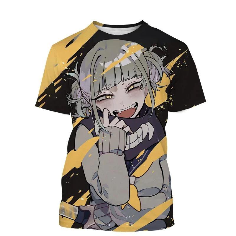 Anime Character Himiko Toga 3D Print Man/ Women Casual Fashion O Neck T-shirts Short Sleeve Tops Fashion Unisex Clothing