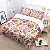 Cute Bears, Hearts, and Roses Bedding Set for Kids Luxury Gift 3pcs Digital Print Comforter Set Soft Comfortable Breathable