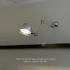 Vintage Silver Wall Lamp, Adjustable Aluminum Swing Arm, LED Wall Light