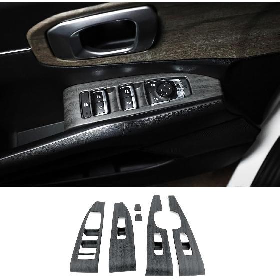 

Matte Wood Grain ABS Car Interior Window Switch Panel Cover Side Door Glass Lock Control Button Frame Cover Set Compatible with Kia Sorento 2021-2025
