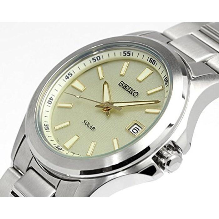 Seiko Selection SBPN069 Men's Watch, Solar, Date Calendar, Silver/Off-White