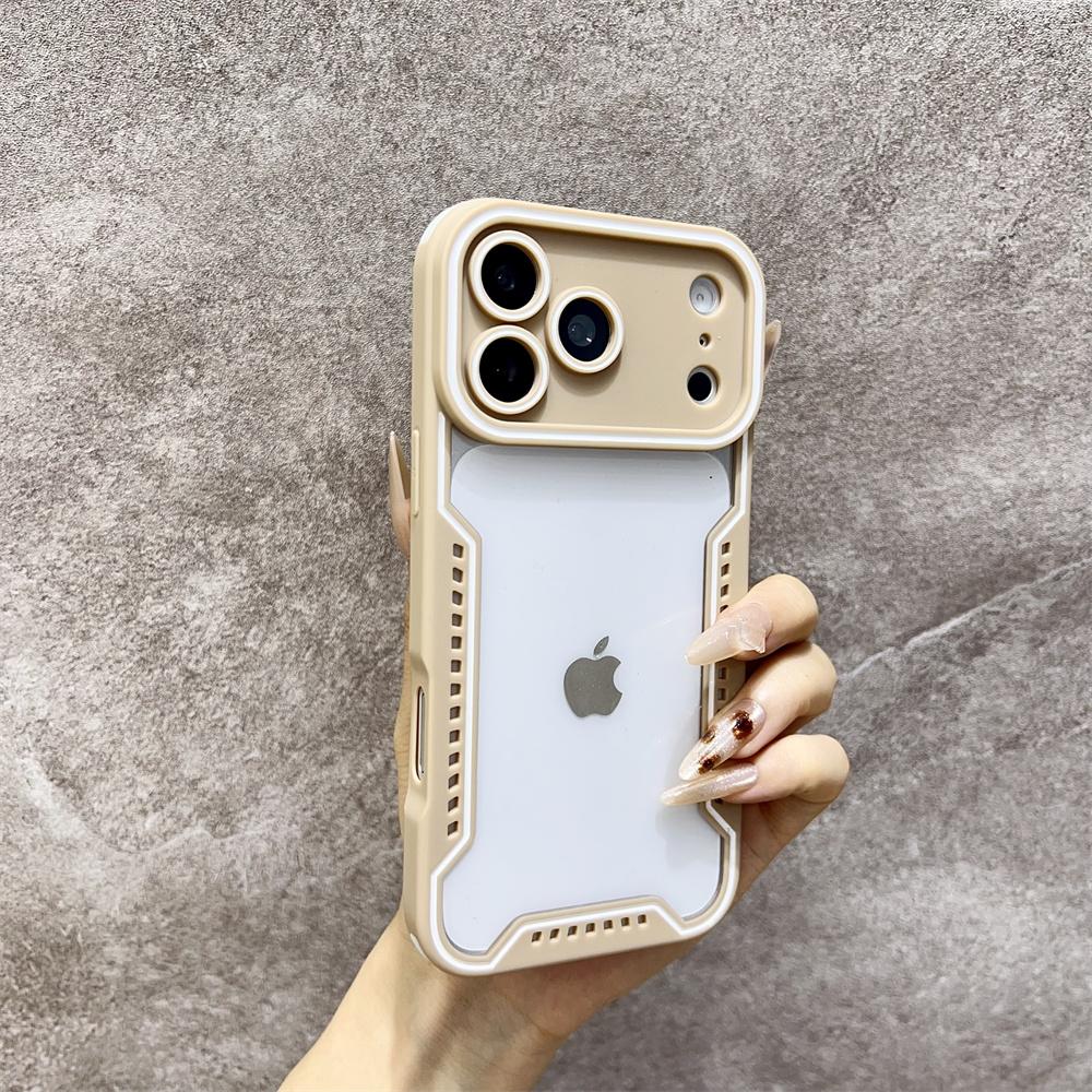 

New Transparent Glass Fashion Phone Case for iPhone 17 Air 16 Pro 15 14 13 12 11 Pro Max Shockproof Protection Change 17 Series iPhone17 Pro