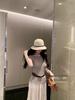Director Du's Simple & Charming Summer Knitted One-Shoulder Slim-Fit Korean Style Women's Top
